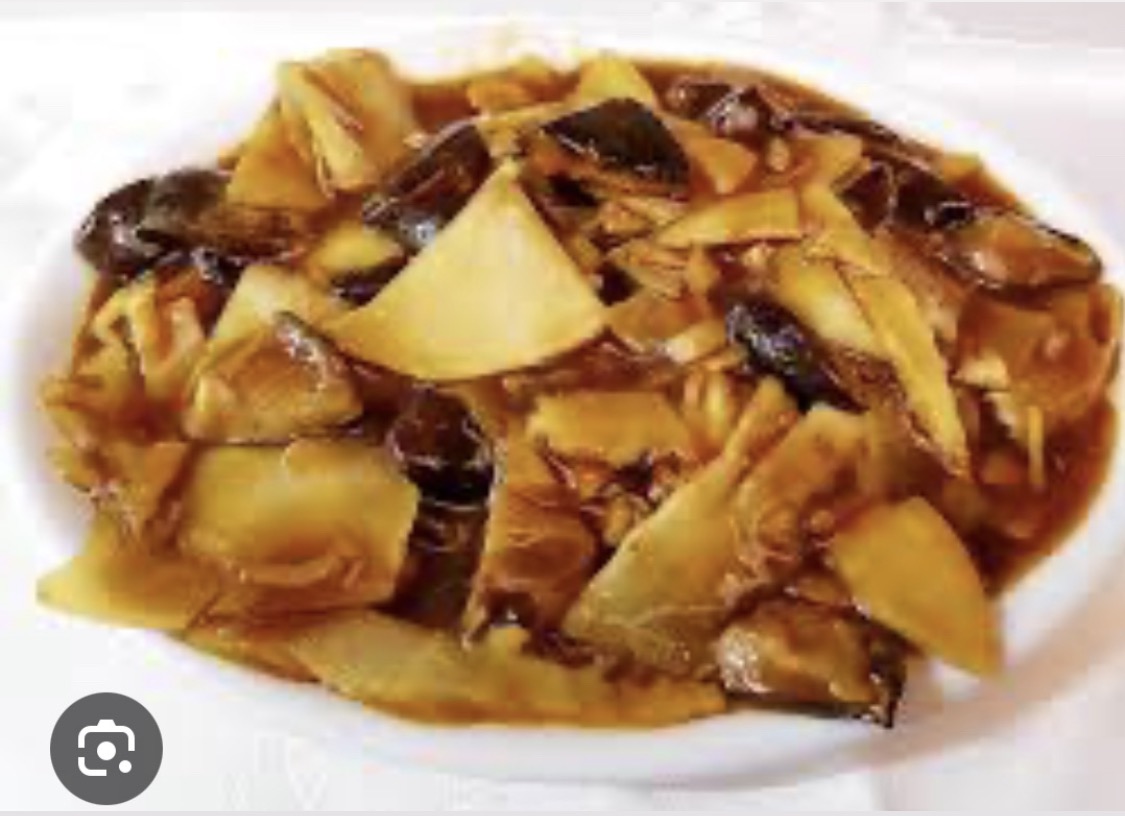 Setas chinas con bambú