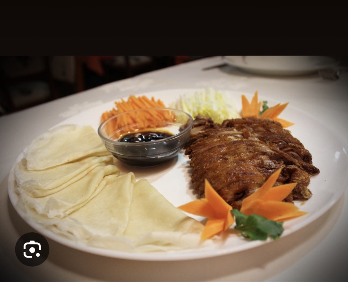 Pato asado Pekín con salsa