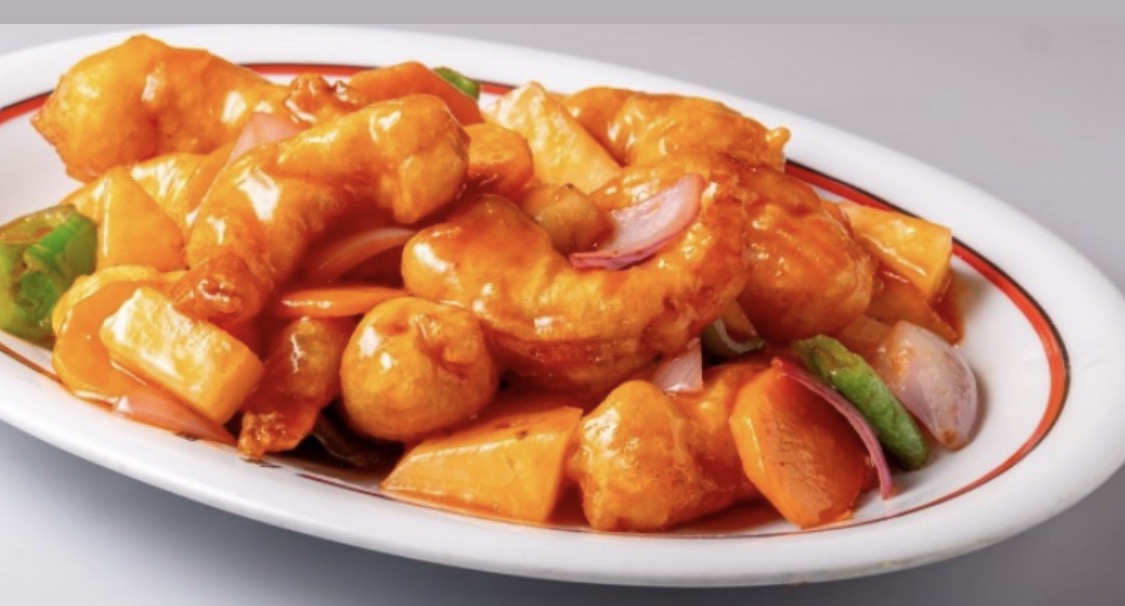 Gambas agridulces