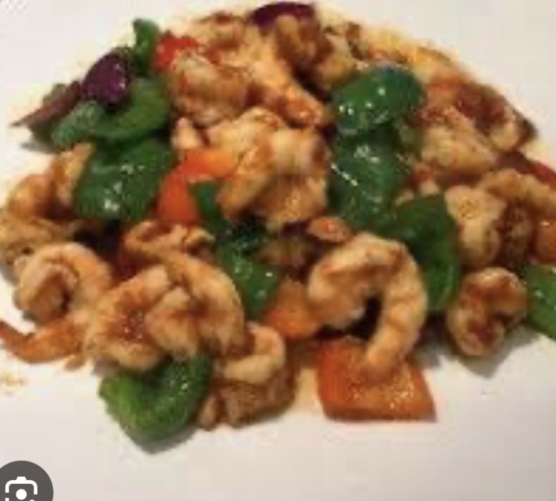 Gambas con salsa picante